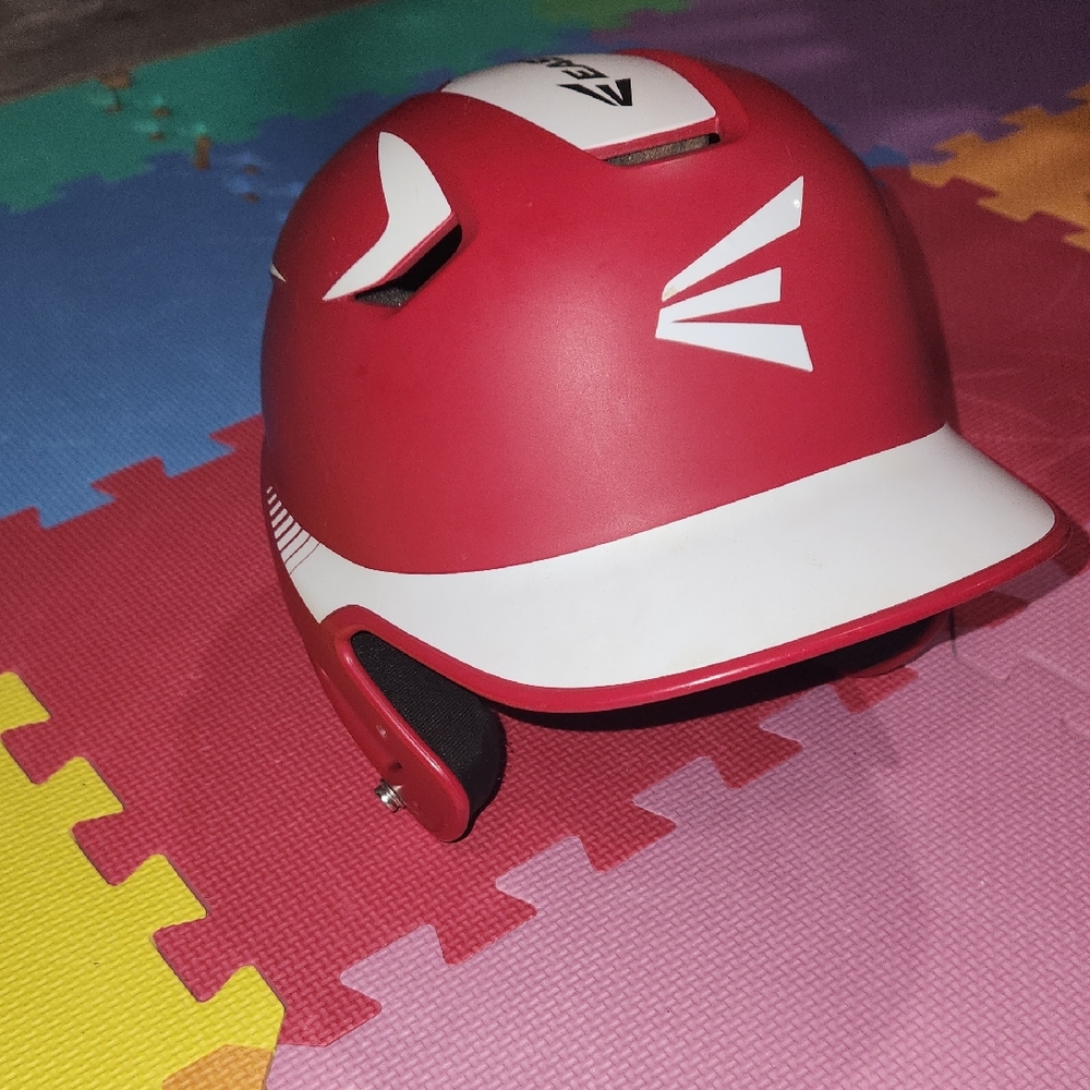 Easton Red and White Batting Helmet